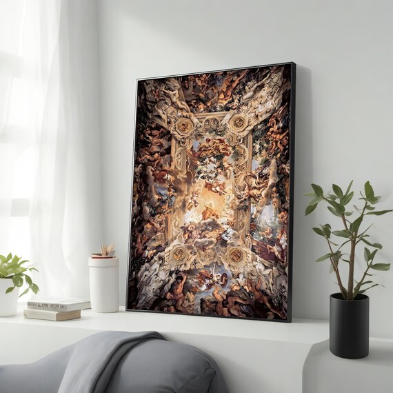 Baroque Ceiling Fresco Angels Classic Renaissance Style Art Poster