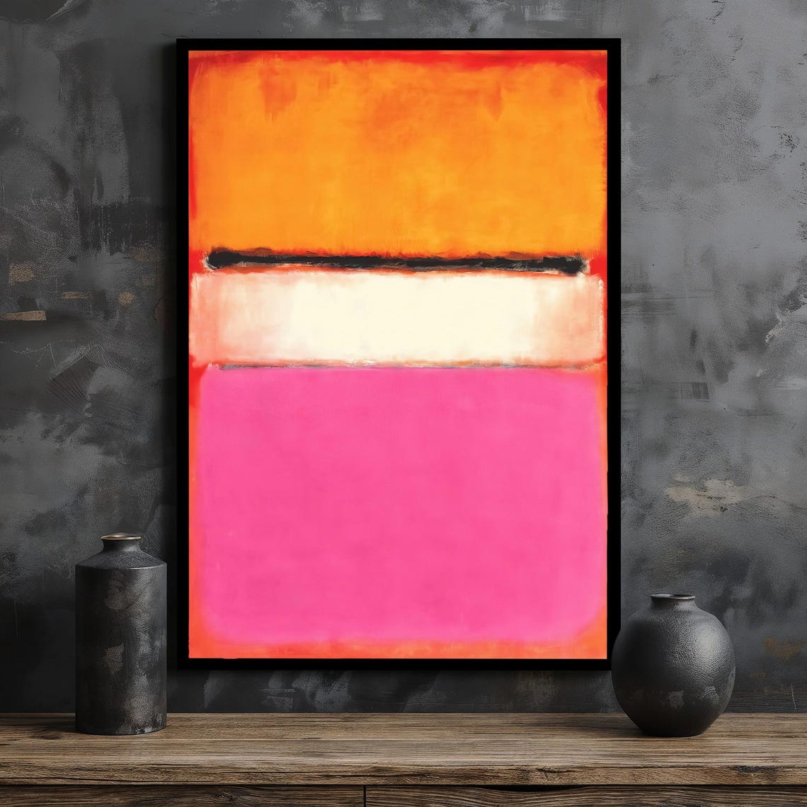 Mark Rothko Pink Orange White Color Field Abstract Art Poster