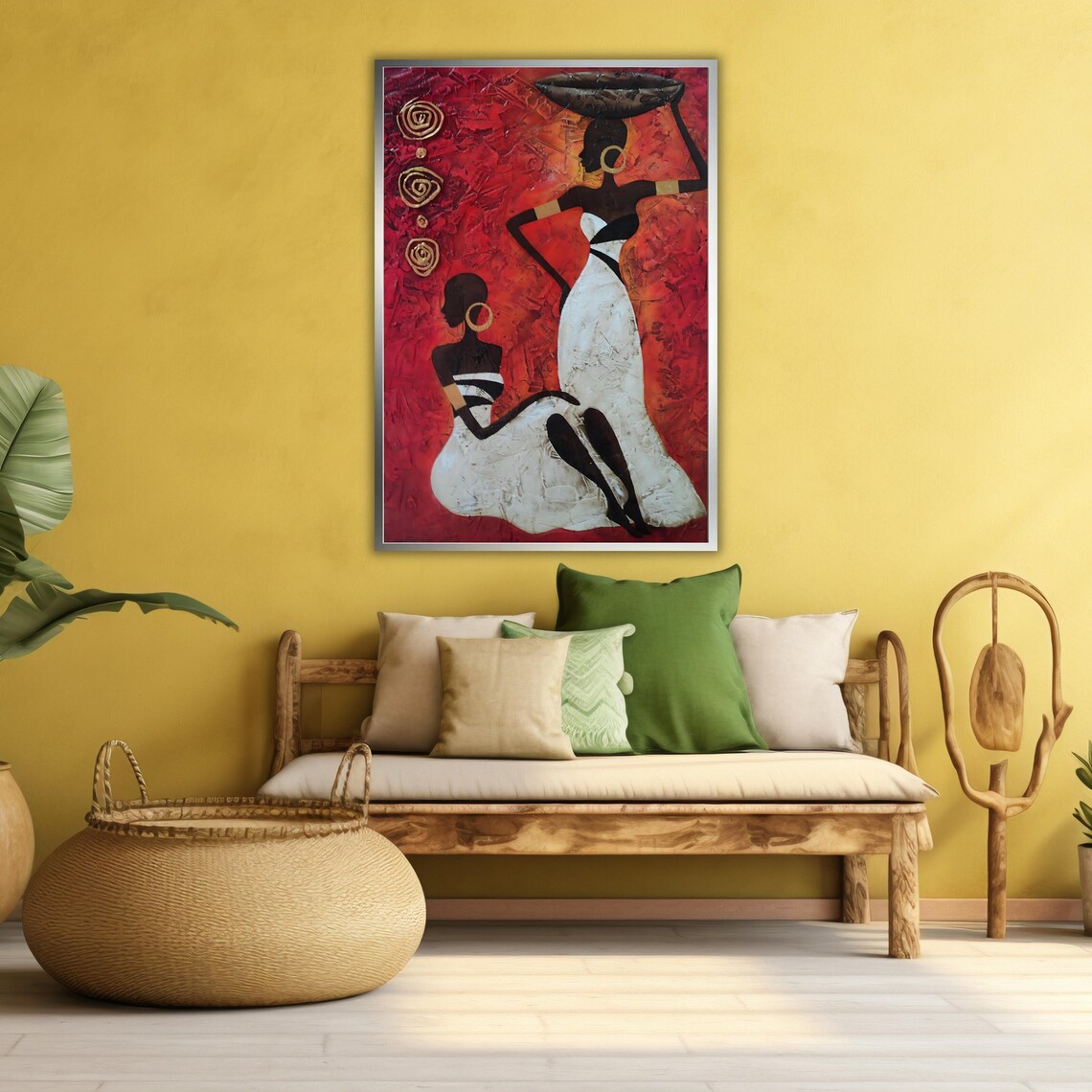 African Woman Print Ethnic Wall Decor Ready To Hang Artwork Home Decoration Unique Gift - Image 4