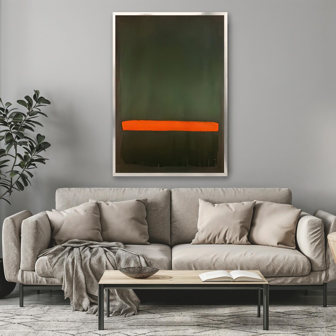 Mark Rothko Orange Green Abstract Wall Art Modern Art Minimalist Home Decor Framed Ready To Hang Unique Wall Decor Gift - Image 3