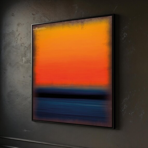 Mark Rothko Inspired Art Abstract Rothko Painting Mark Rothko Large Wall Decor Famous Rothko Artwork Unique Gift