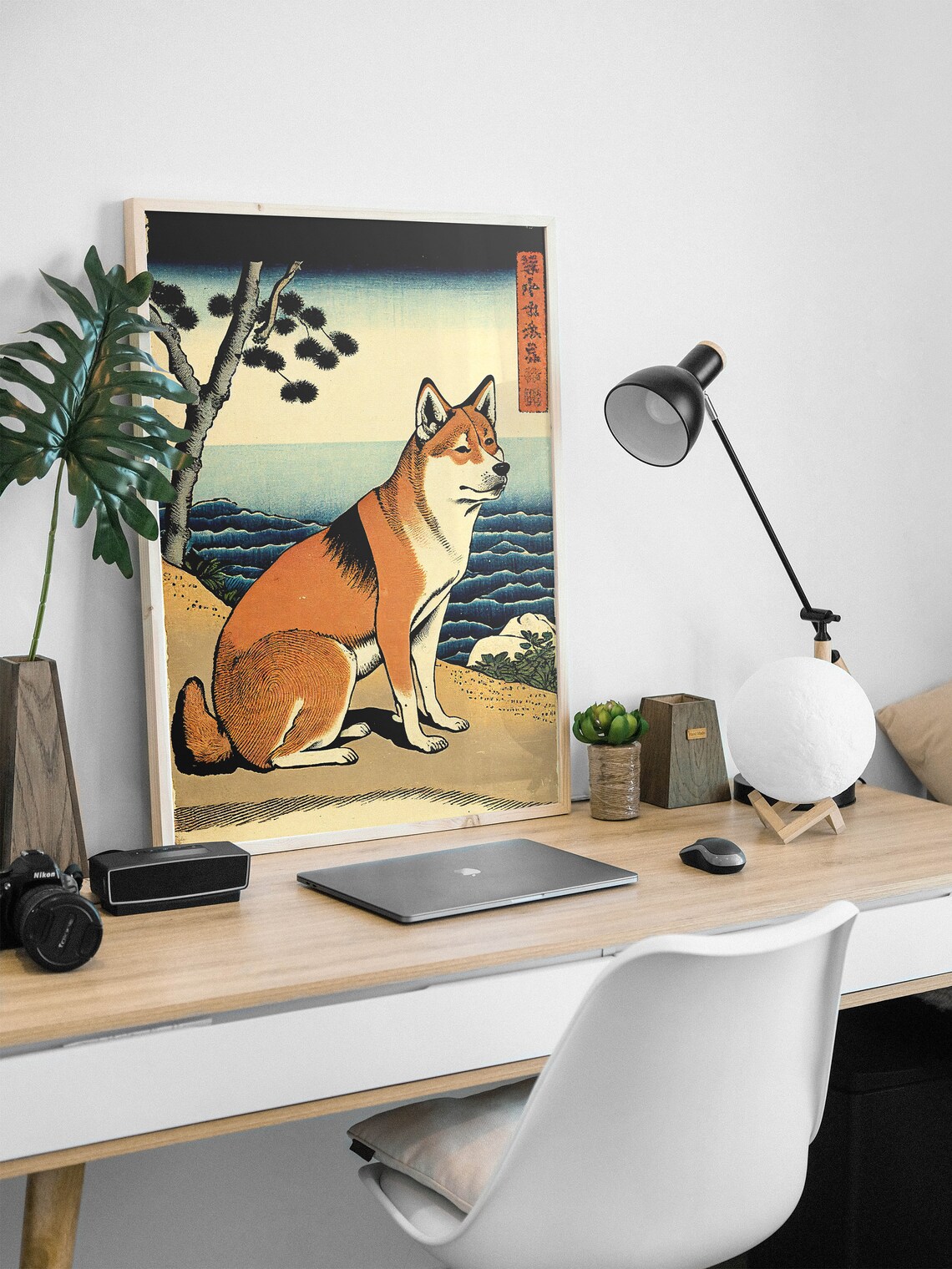 Shiba Inu Dog Japanese Art Style Poster - Image 2