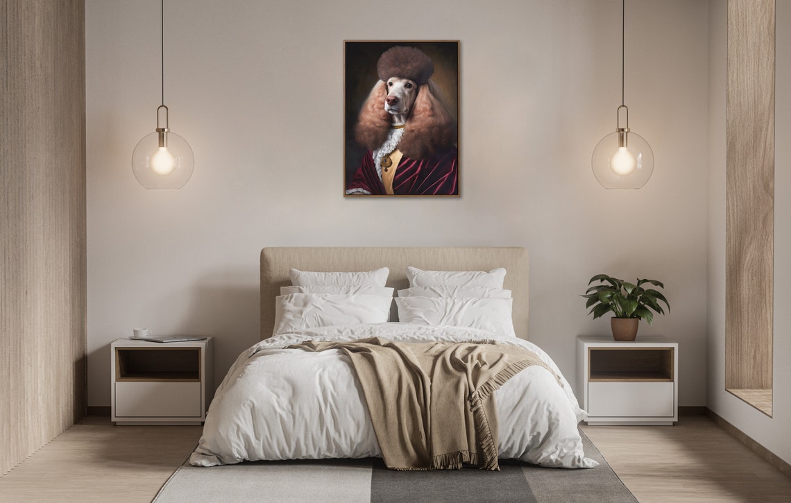 Baroque Poodle Noble Portrait In Velvet Robe And Medal Poster - Image 4