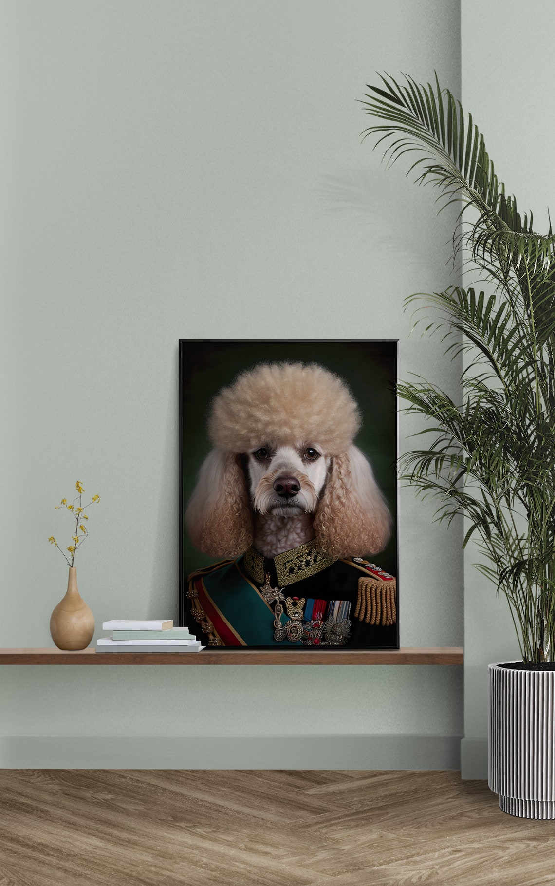 Poodle Military General Portrait In Uniform With Medals Poster - Image 2
