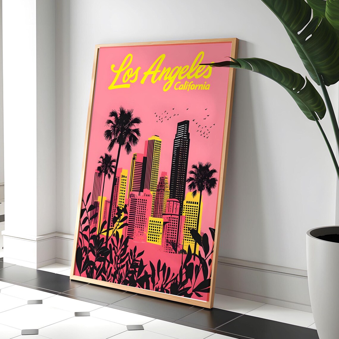 Retro Los Angeles California Travel Poster