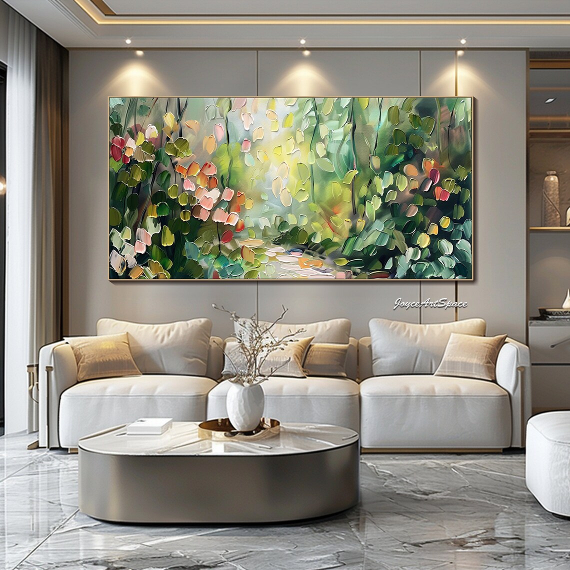 Custom Abstract Oil Painting, Textured Landscape Art Print - Image 3