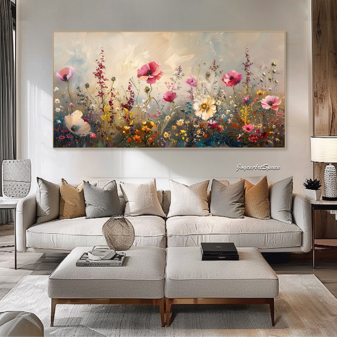 Abstract Flower Oil Painting, Modern Wall Art - Image 3