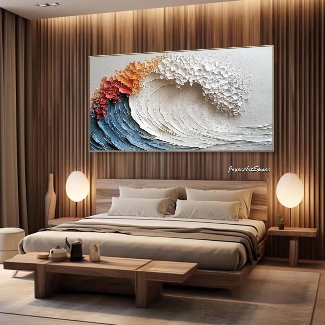 Abstract Ocean Waves Oil Painting, Modern Art Print - Image 5