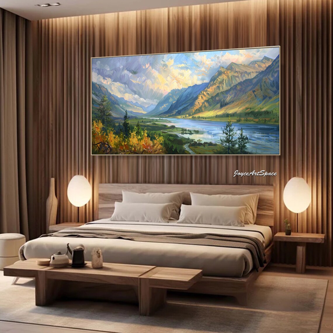 Landscape Oil Painting Living Room Wall Art - Image 3