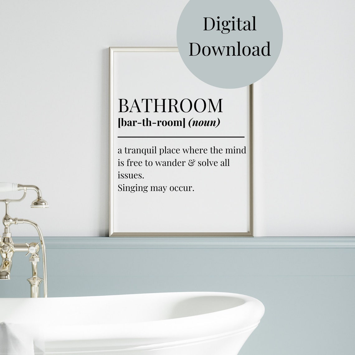 Bathroom Definition Bathroom Decor Bathroom Wall Art Funny Quote For Bathroom Bathroom Sayings Bathroom Print