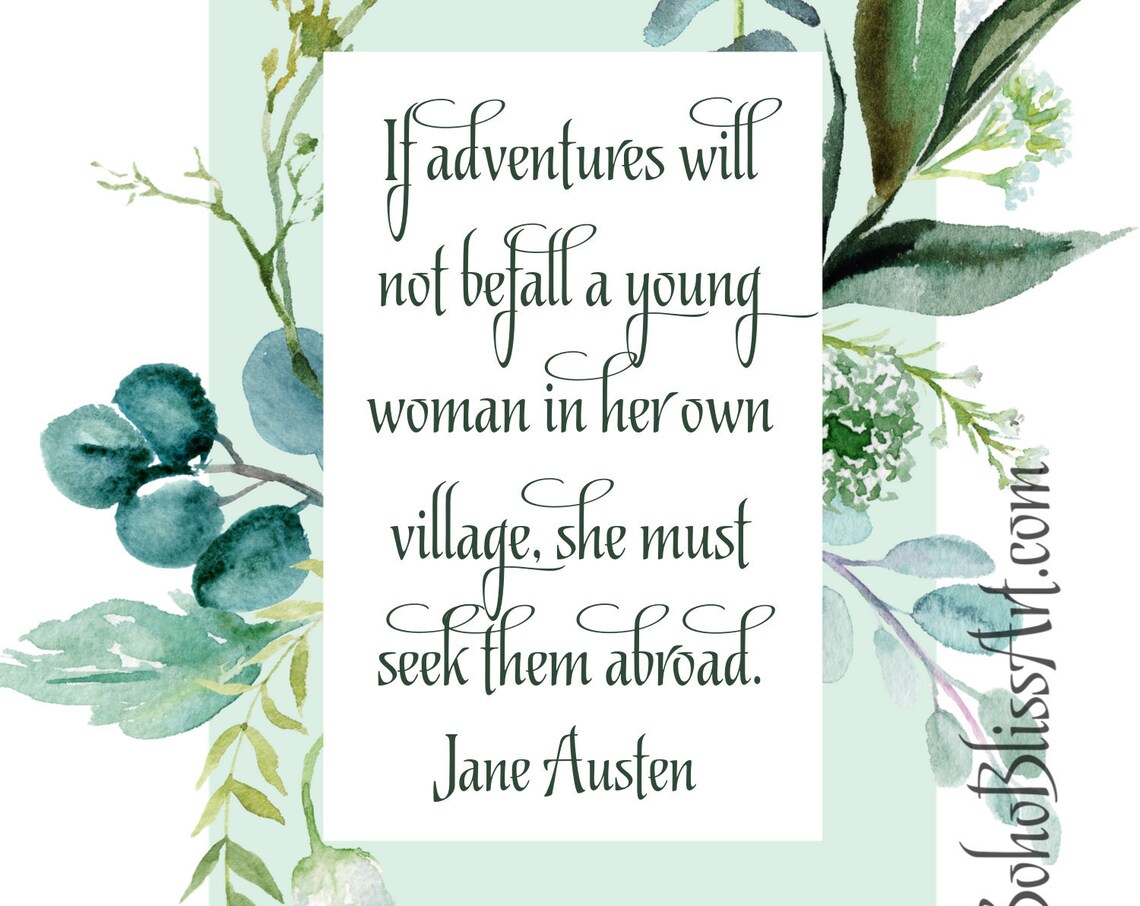 Jane Austen Quote Art, Literary Quote Poster Print - Image 2