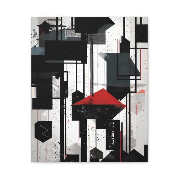 Abstract Geometric Matte Canvas Wall Art Modern Home Decor