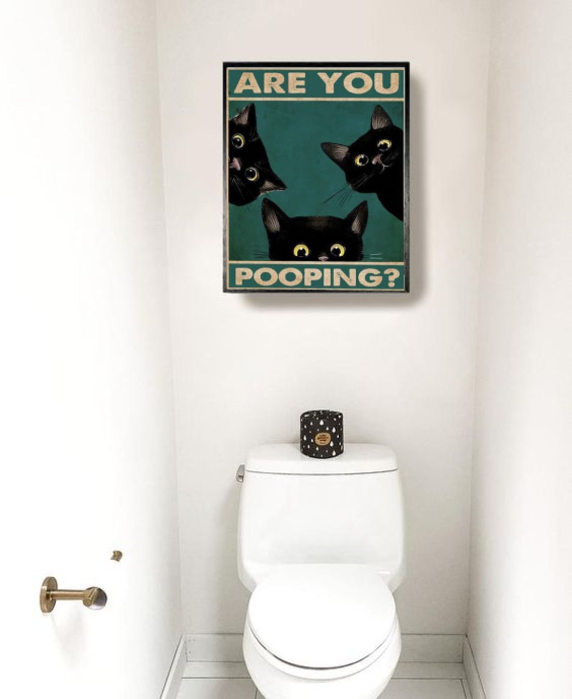 Are You Pooping Black Cats Bathroom Decor Wall Art For Bathroom Funny Art Home Decor Funy Wall Art - Image 2