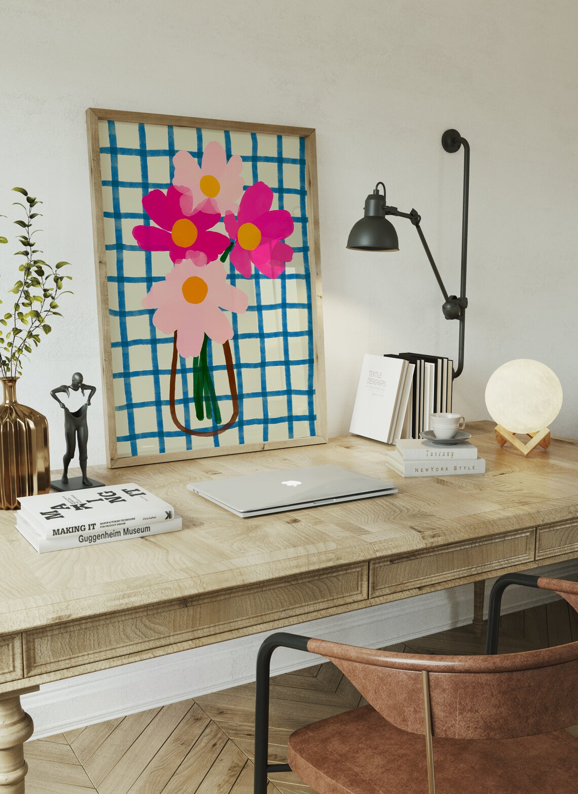 Flower Vase Poster, Danish Pastel Maximalist Decor - Image 3