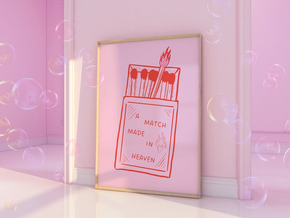 Match Made In Heaven Retro Matchbox Art Print - Image 6