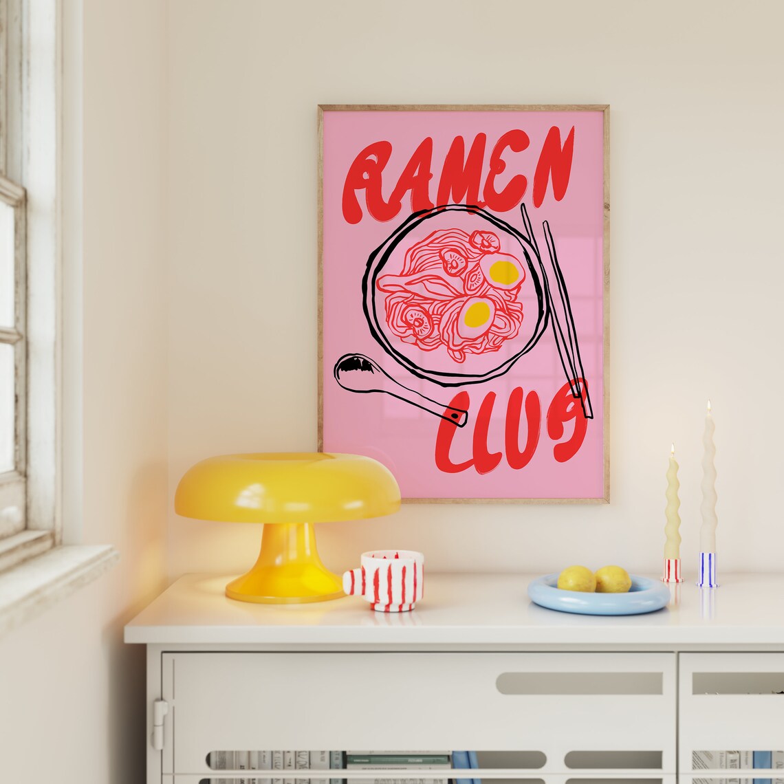 Ramen Lover Club Art Print, Japanese Kitchen Decor - Image 3