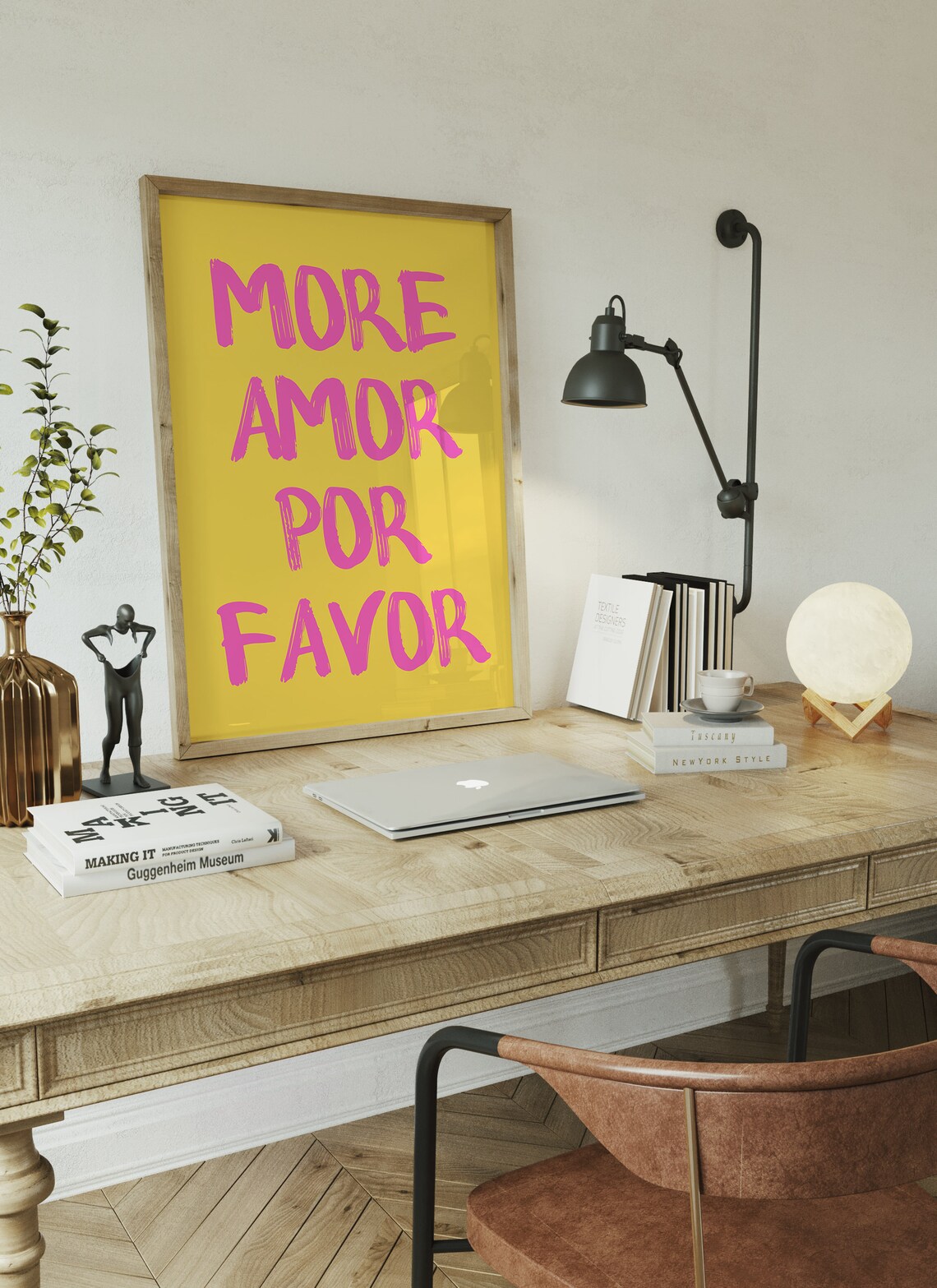 More Amor Por Favor Quote Art Print, Preppy Decor - Image 5