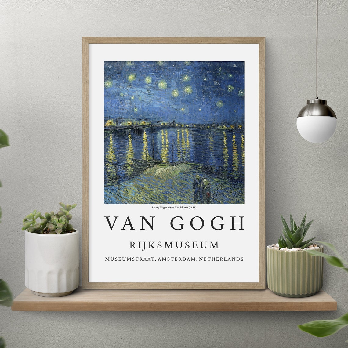 Van Gogh Starry Night Over The Rhone 1888 Museum Exhibition Poster - Image 2