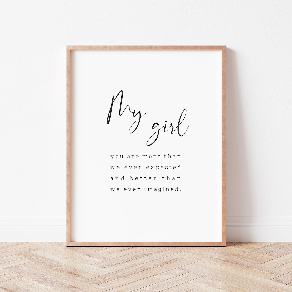 Baby Girl Nursery Quote Print, Room Decor