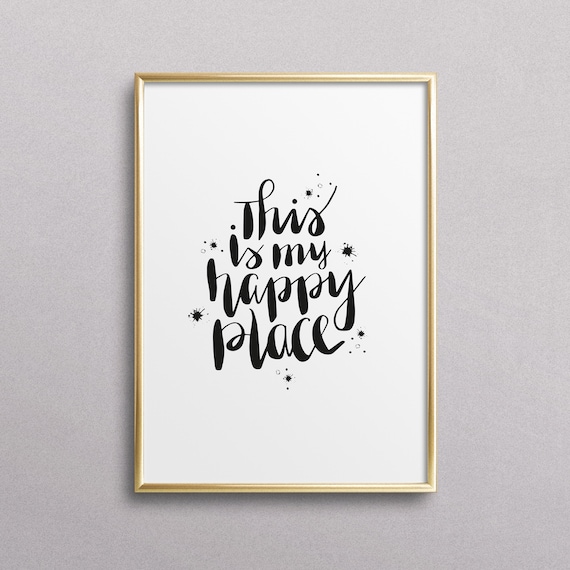 This Is My Happy Place Typography Art Print