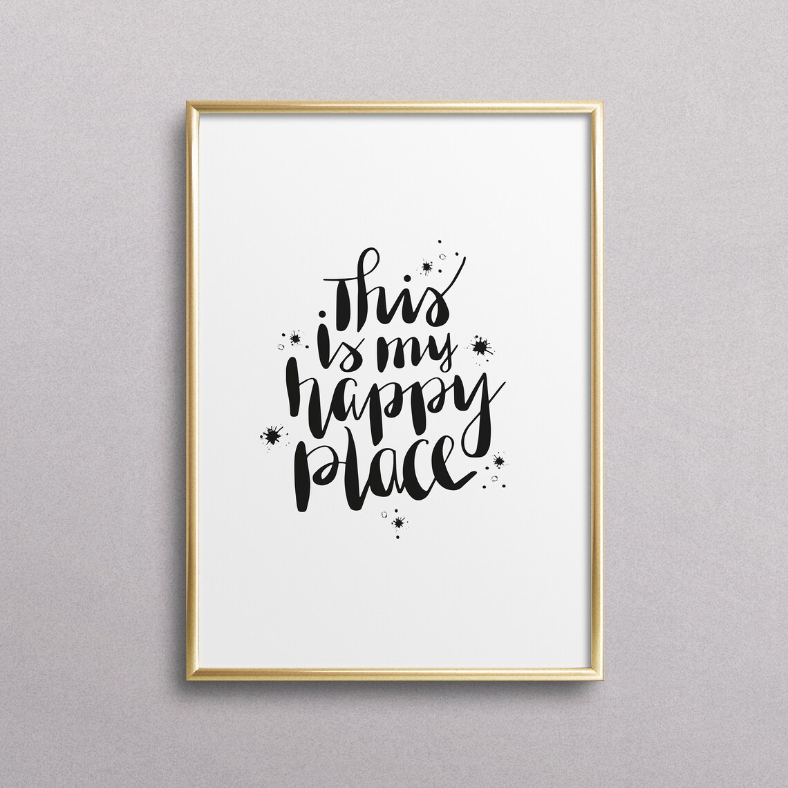 This Is My Happy Place Typography Art Print