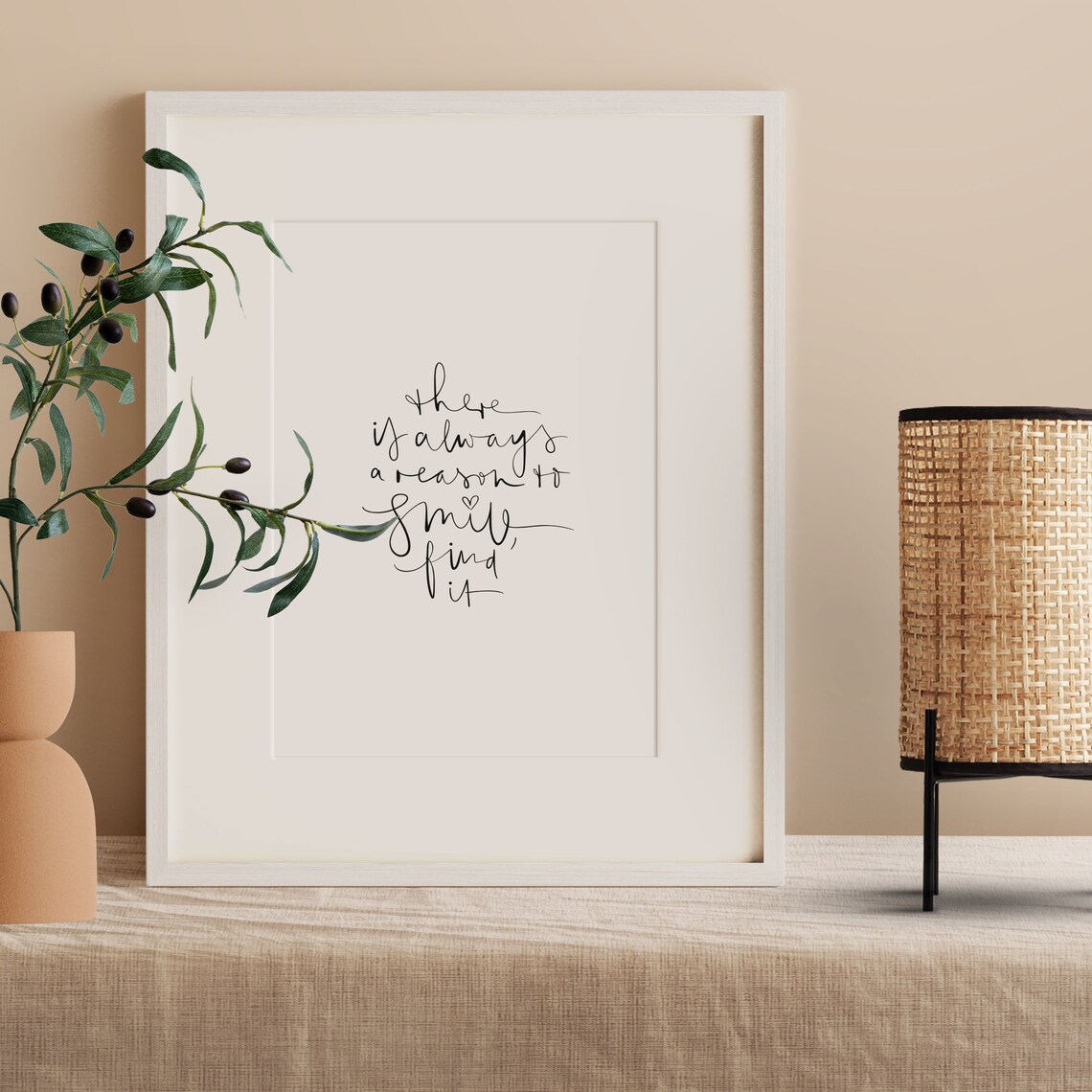 There Is Always A Reason To Smile Quote Art Print - Image 2