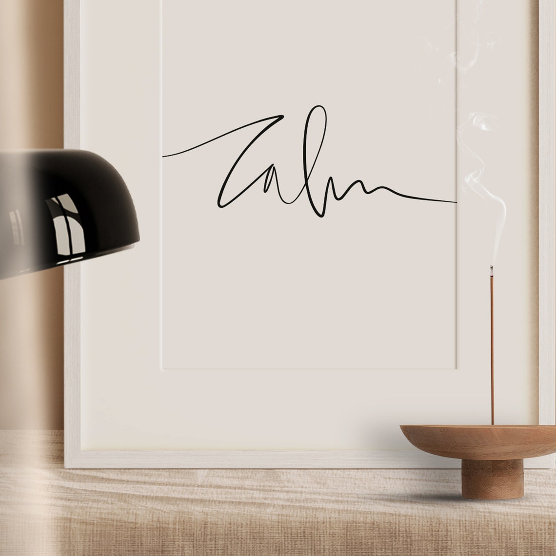 Calm Modern Calligraphy Script Minimalist Bedroom Wall Poster - Image 3