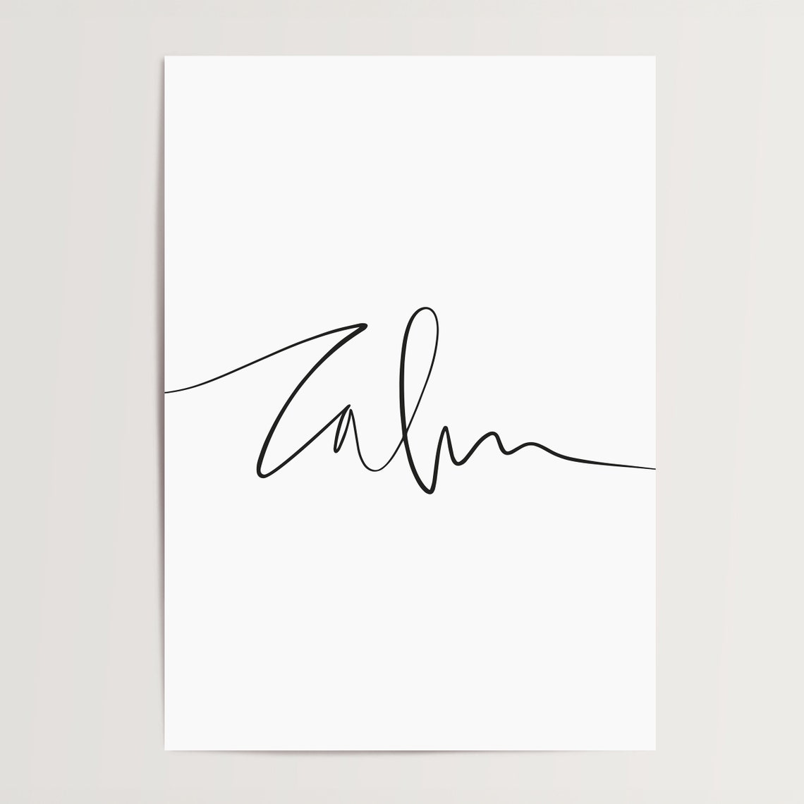 Calm Modern Calligraphy Script Minimalist Bedroom Wall Poster - Image 4