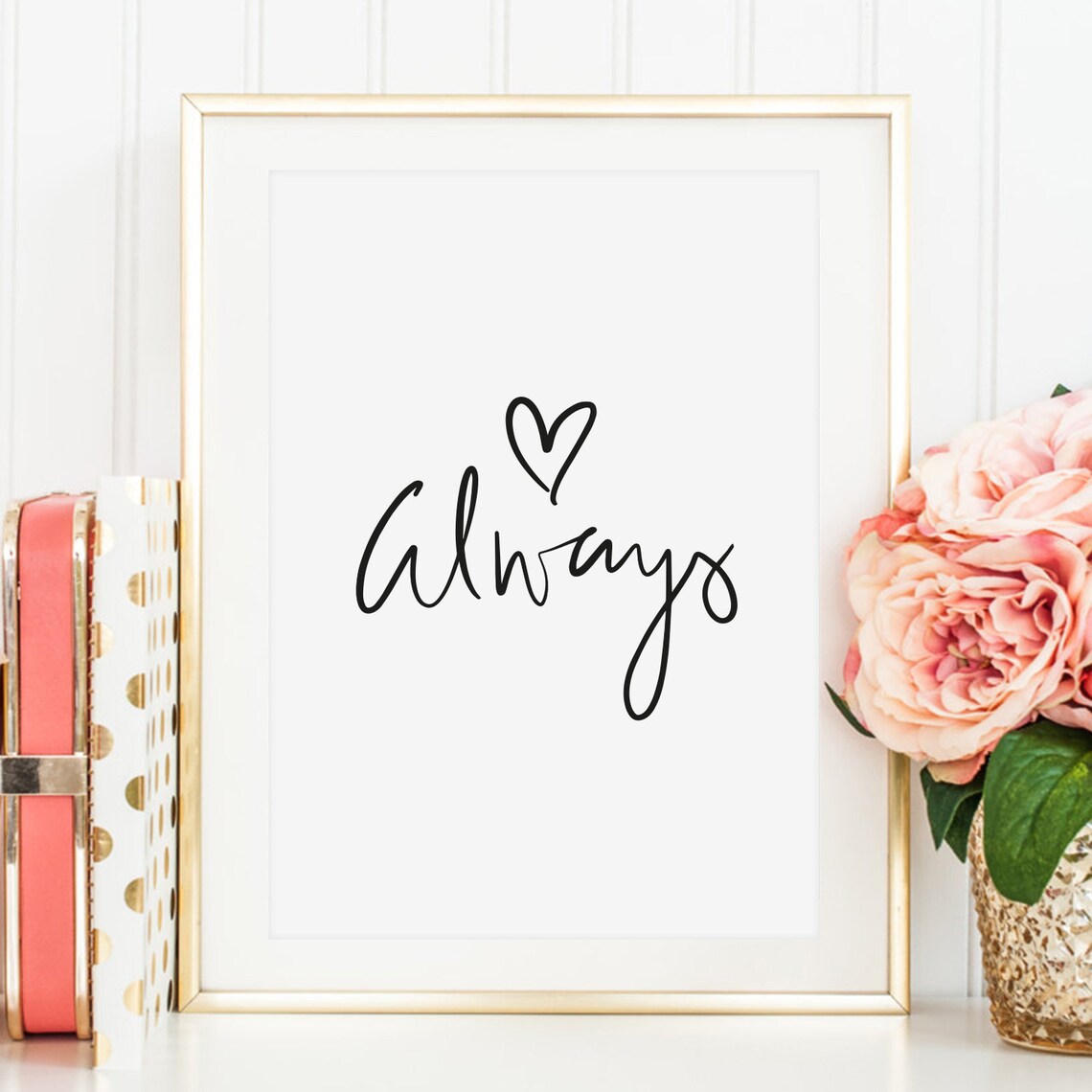 Always Typography Art Print, Romantic Quote Decor - Image 4