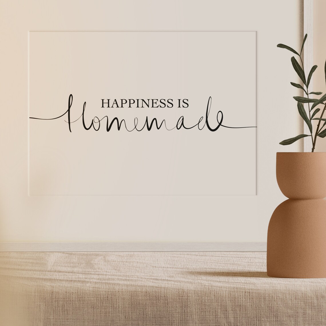 Happiness Is Homemade Typography Art Print - Image 3