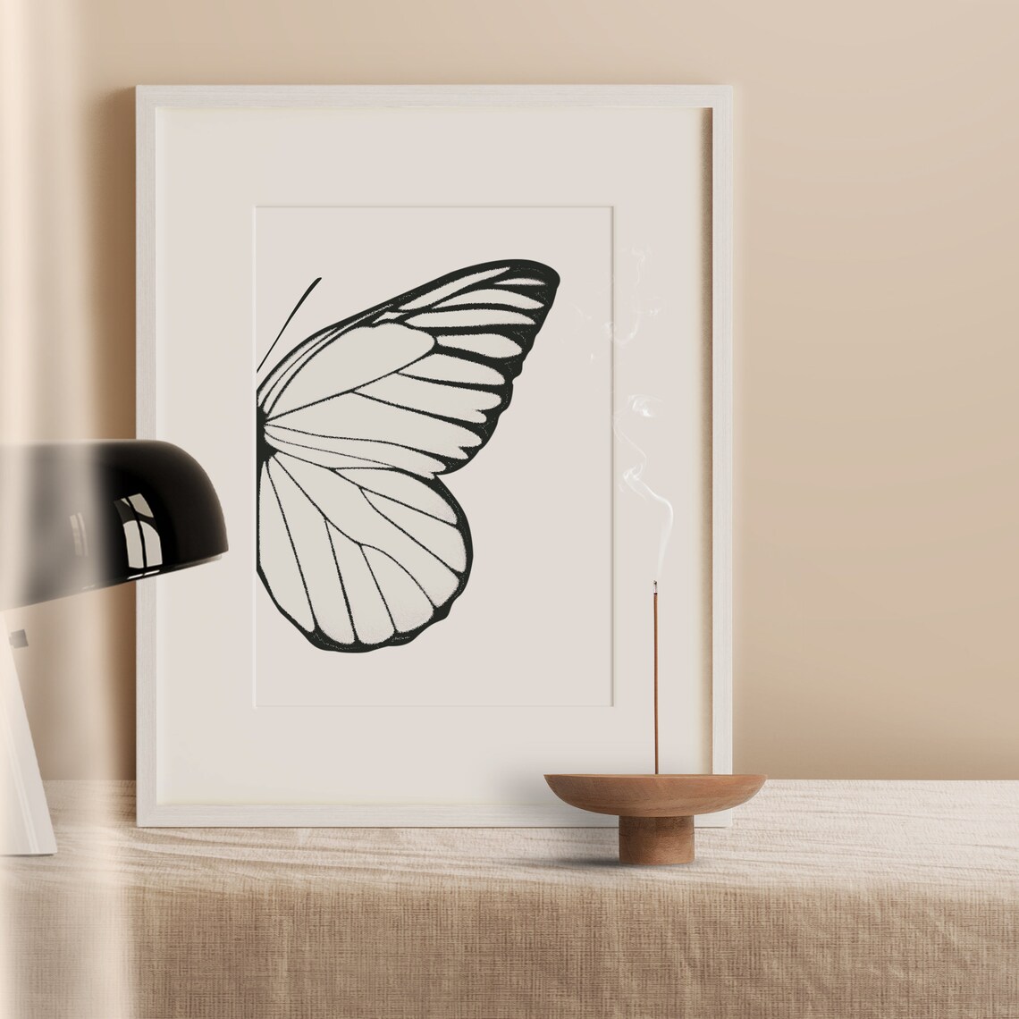 Butterfly Wing Illustration Typography Art Print - Image 2
