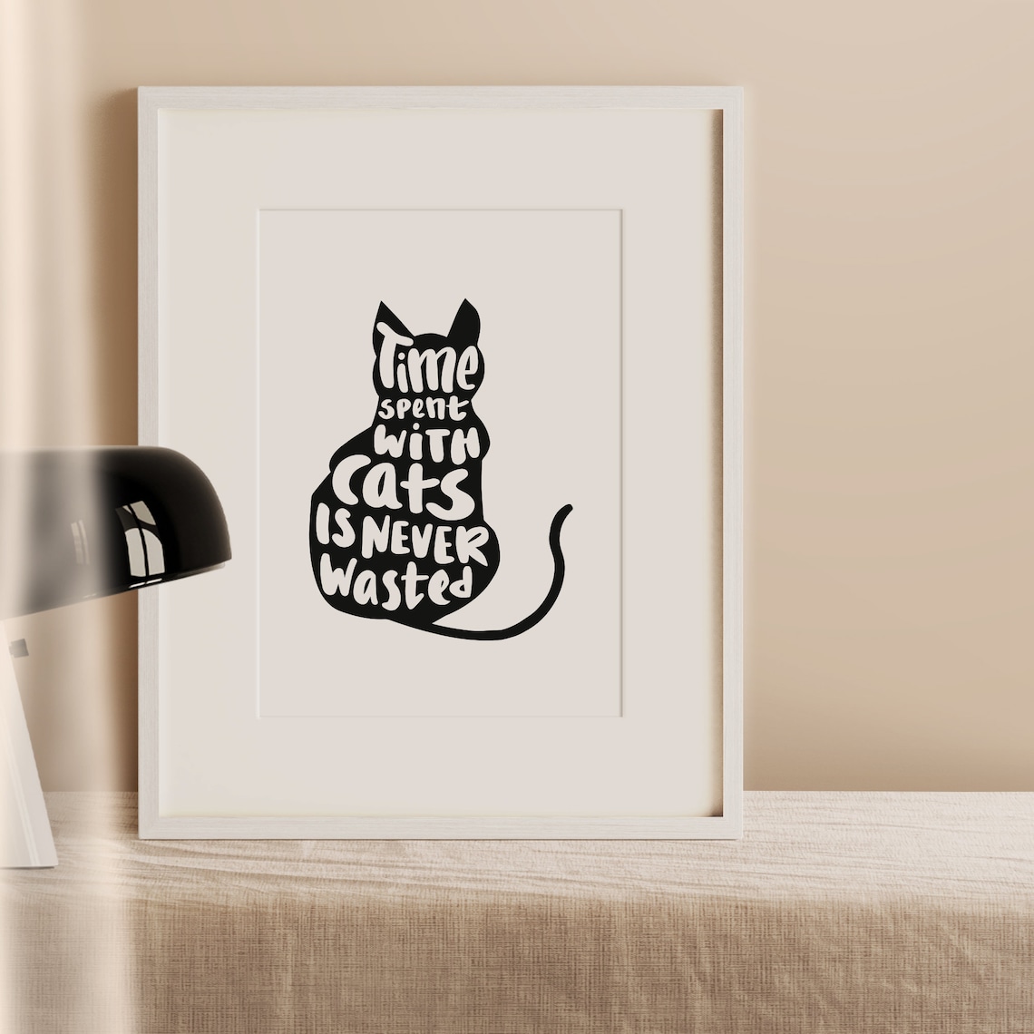 Time Spent With Cats Typography Art Print - Image 2