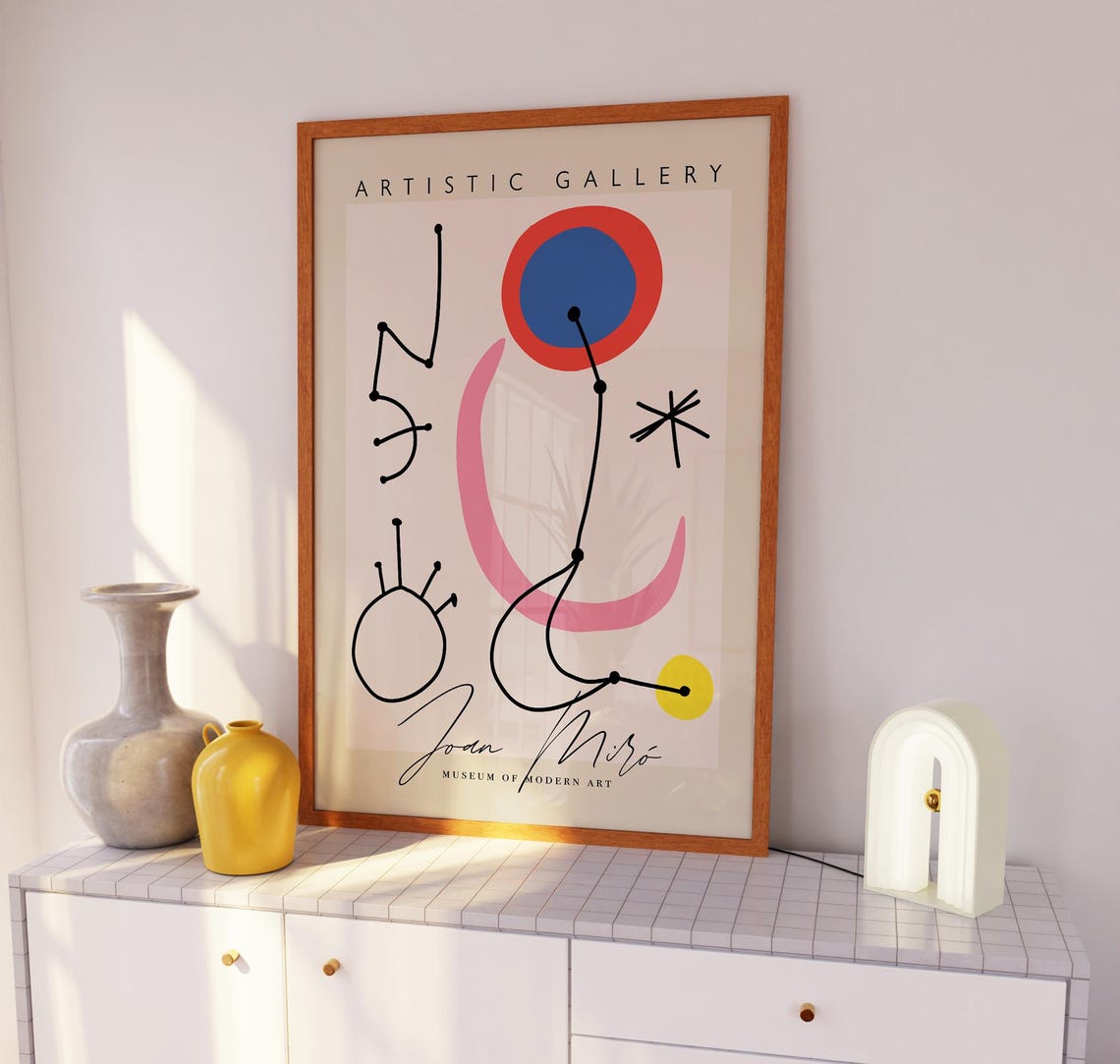 Joan Miro Abstract Exhibition Gallery Modern Art Museum Poster