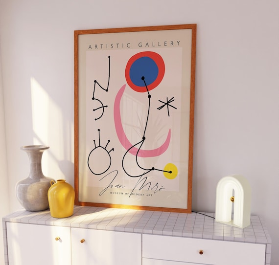 Joan Miro Abstract Exhibition Gallery Modern Art Museum Poster