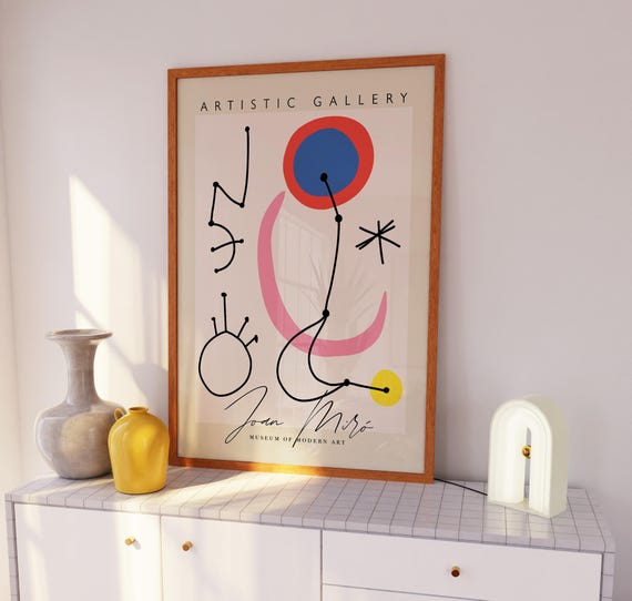 Joan Miro Print Minimalist Abstract Wall Art Exhibition Poster Modern Home Decor Gallery Wall Art Museum Art Poster