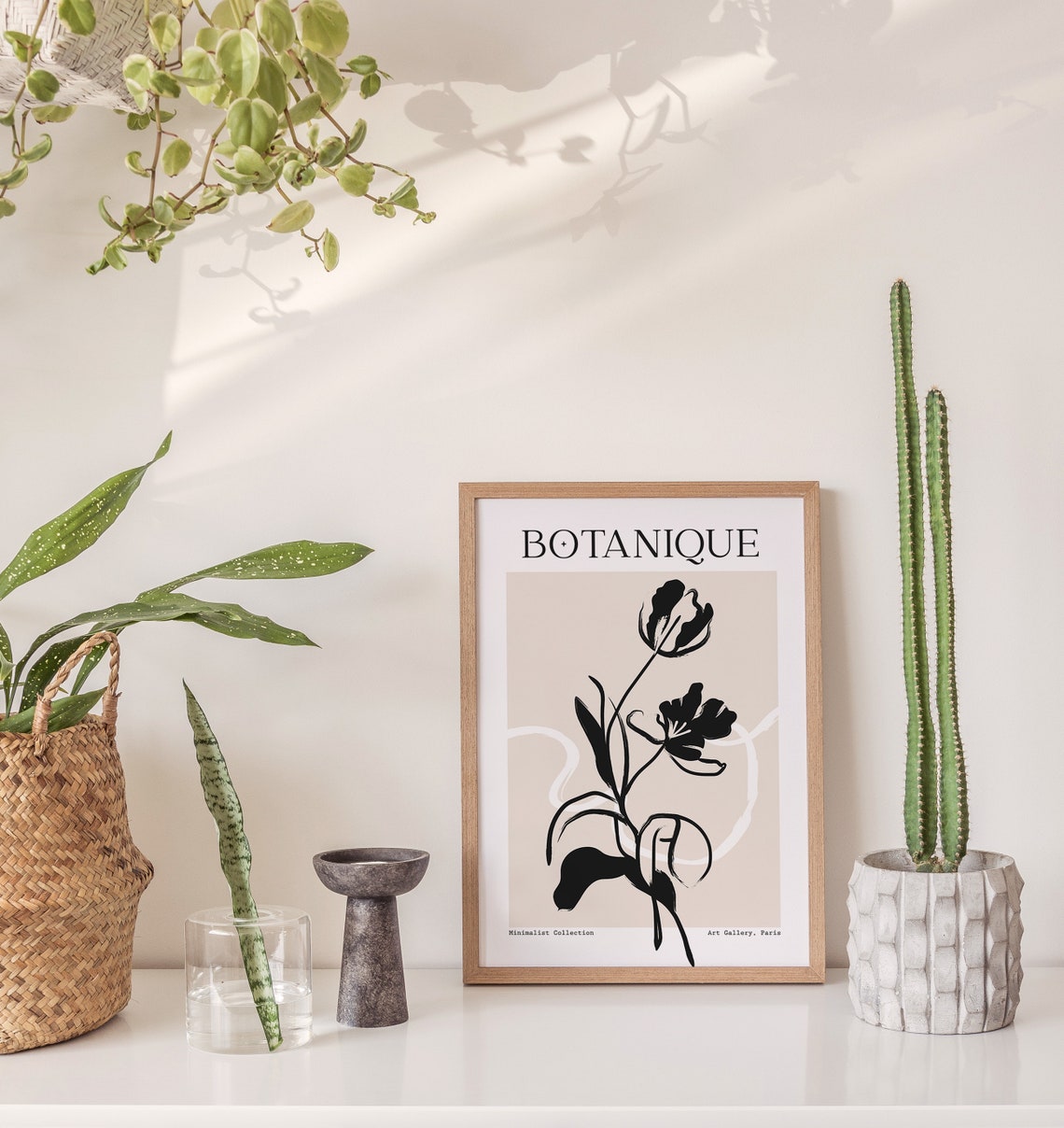 Botanique Black Tulip Ink French Botanical Paris Gallery Art Print - Image 3