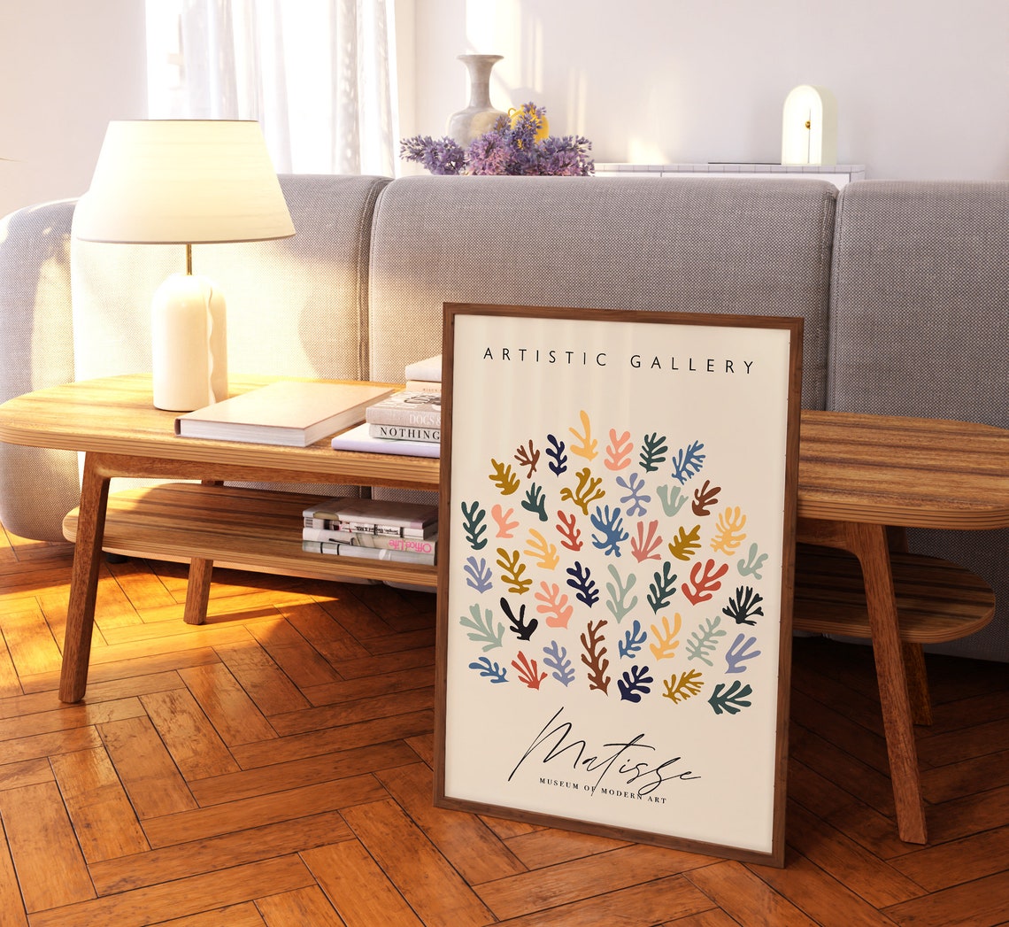 Matisse Colorful Coral Circle Exhibition Gallery Botanical Art Poster - Image 3