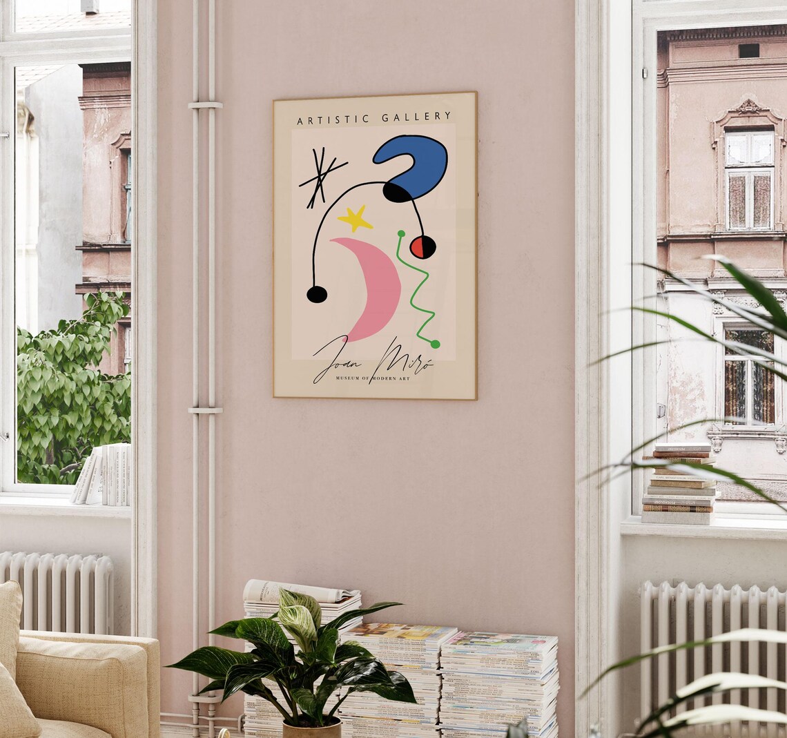 Joan Miro Minimalist Abstract Art Print, Museum Poster - Image 3