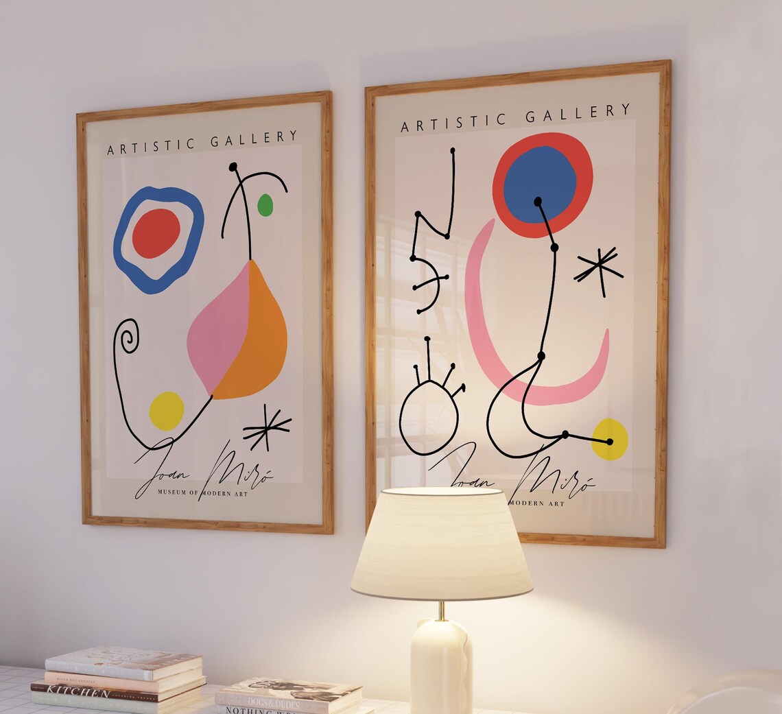 Joan Miro Minimalist Abstract Exhibition Poster - Image 2