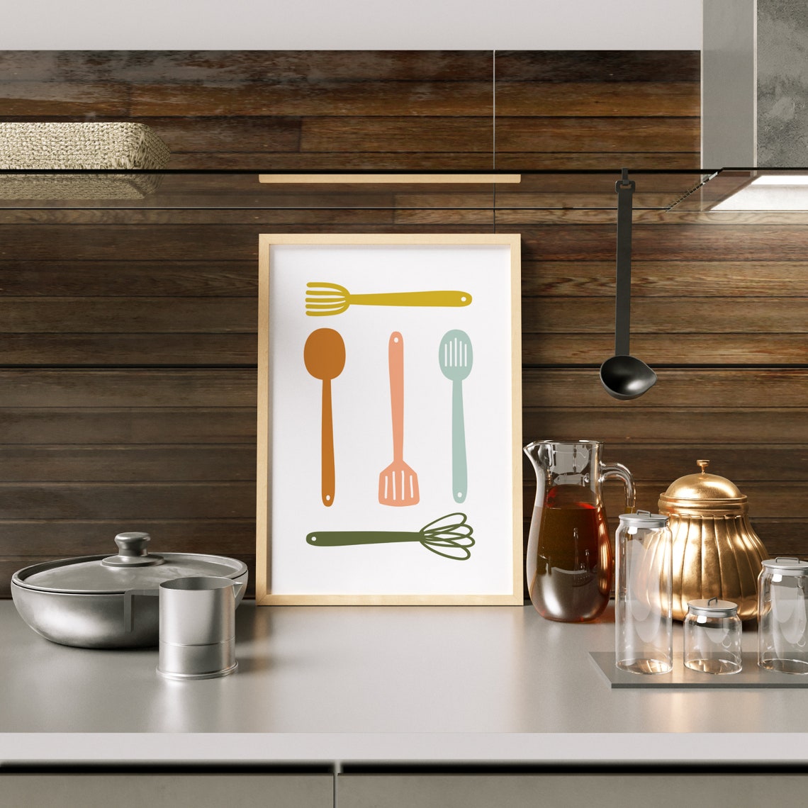 Cooking Utensils Kitchen Wall Art Print - Image 4