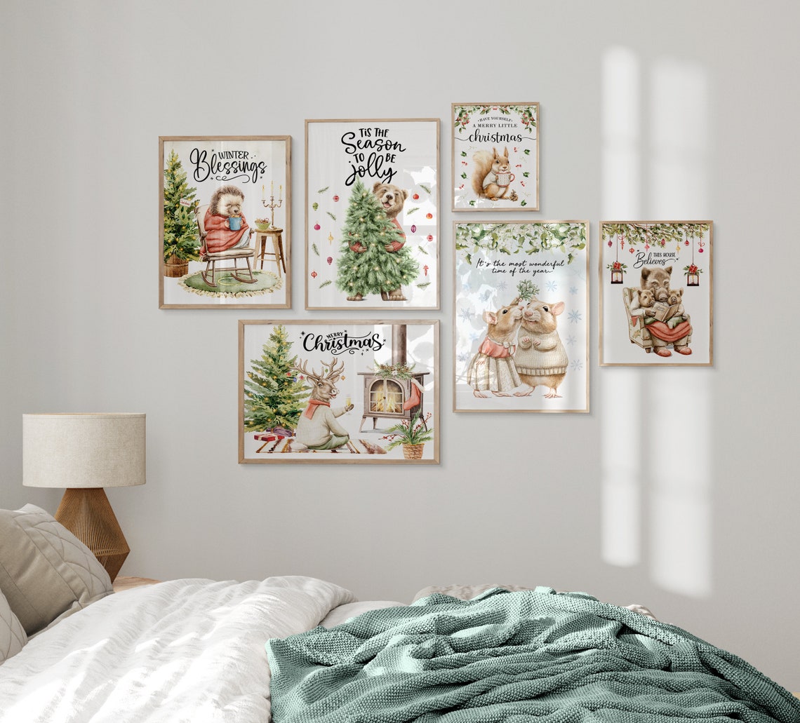 Christmas Art Print Christmas Quote Its The Most Wonderful Time Of The Year Christmas Cozy Winter Art Winter Print - Image 3