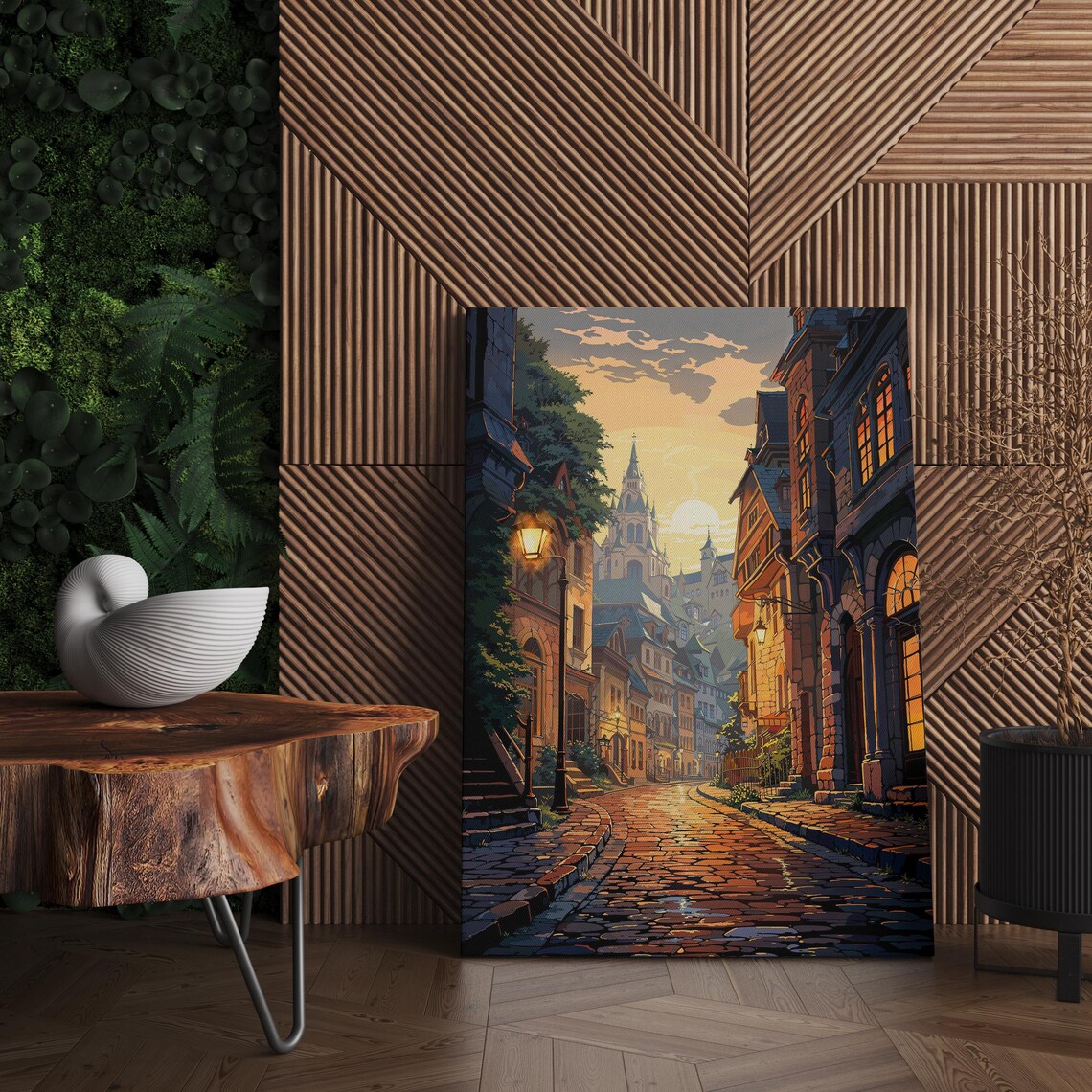 Prague Vibrant Sunset Cityscape, Travel Poster
