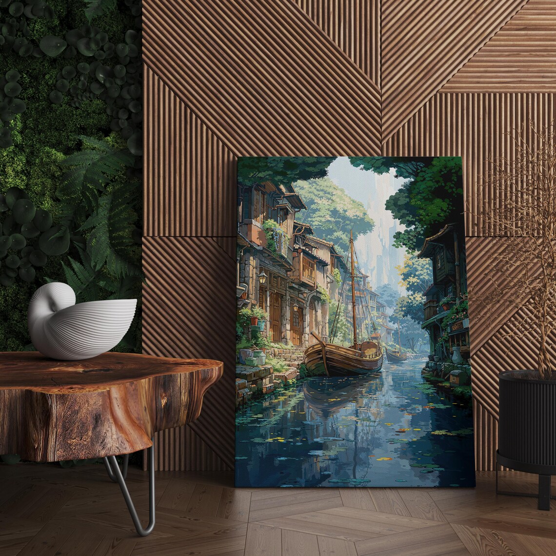 Anime-Inspired Watercolor Fantasy Scenery Art Print