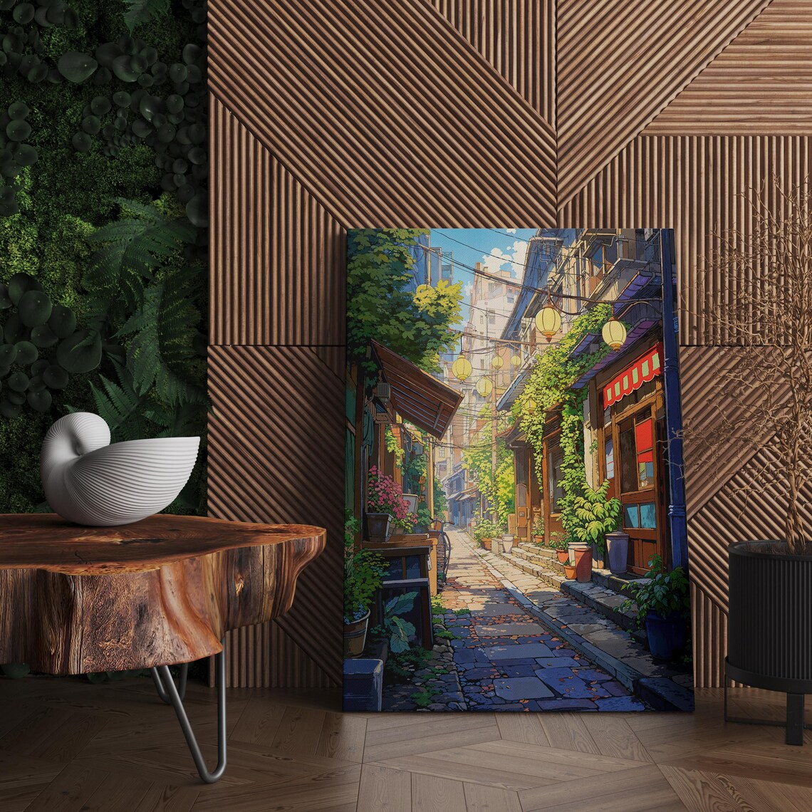 Lofi Anime Art Print, Urban Street Style