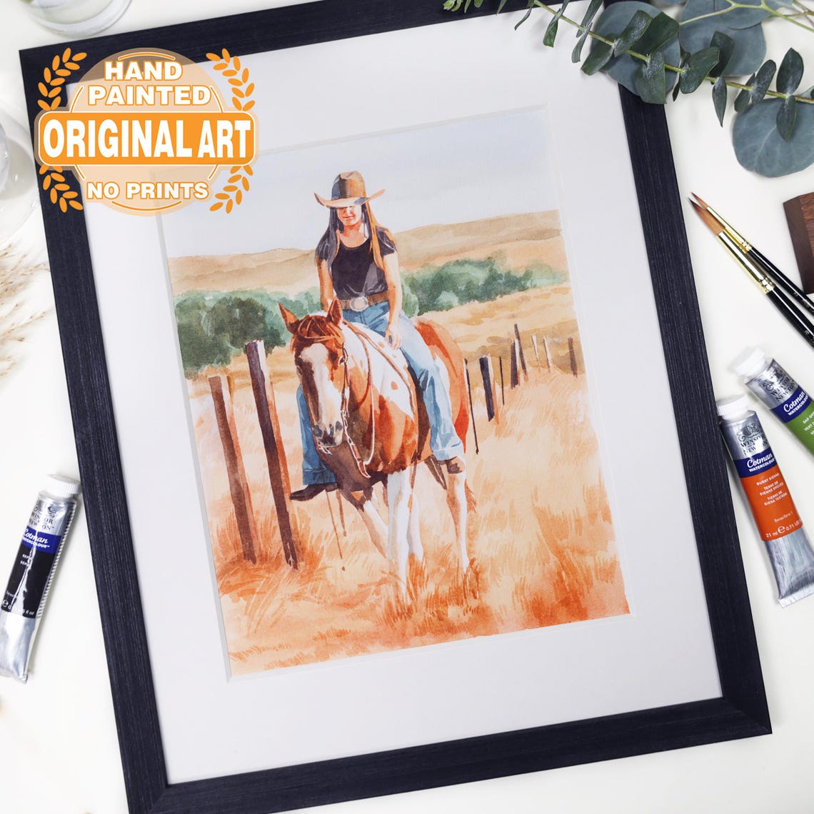 Personalized Horse Gifts Custom Pet Portrait Painting Horse Lover Gift Handpainted Gift For Horse Girl Equestrian Gift Horse Rider Gift
