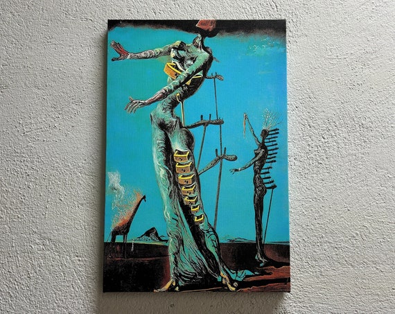 The Burning Giraffe by Dalí, Vintage Art Print