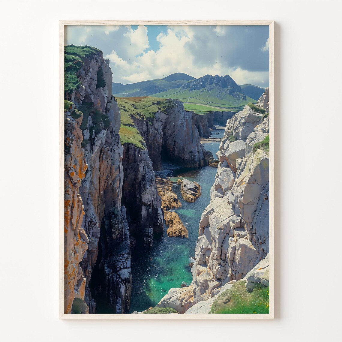 Pembrokeshire Watercolor Landscape Art Print