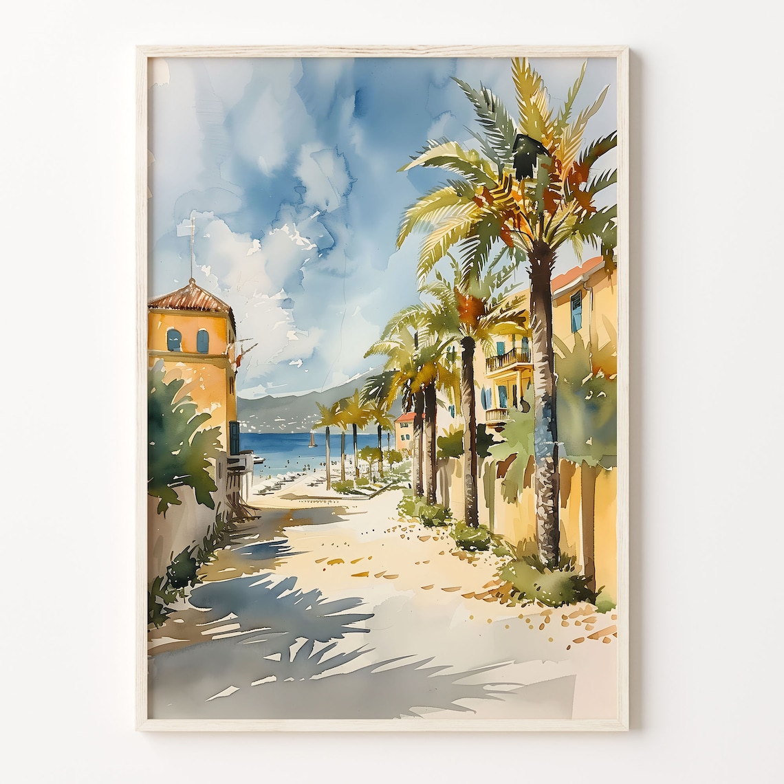 Key West Watercolor Painting, Florida Keys Travel Print