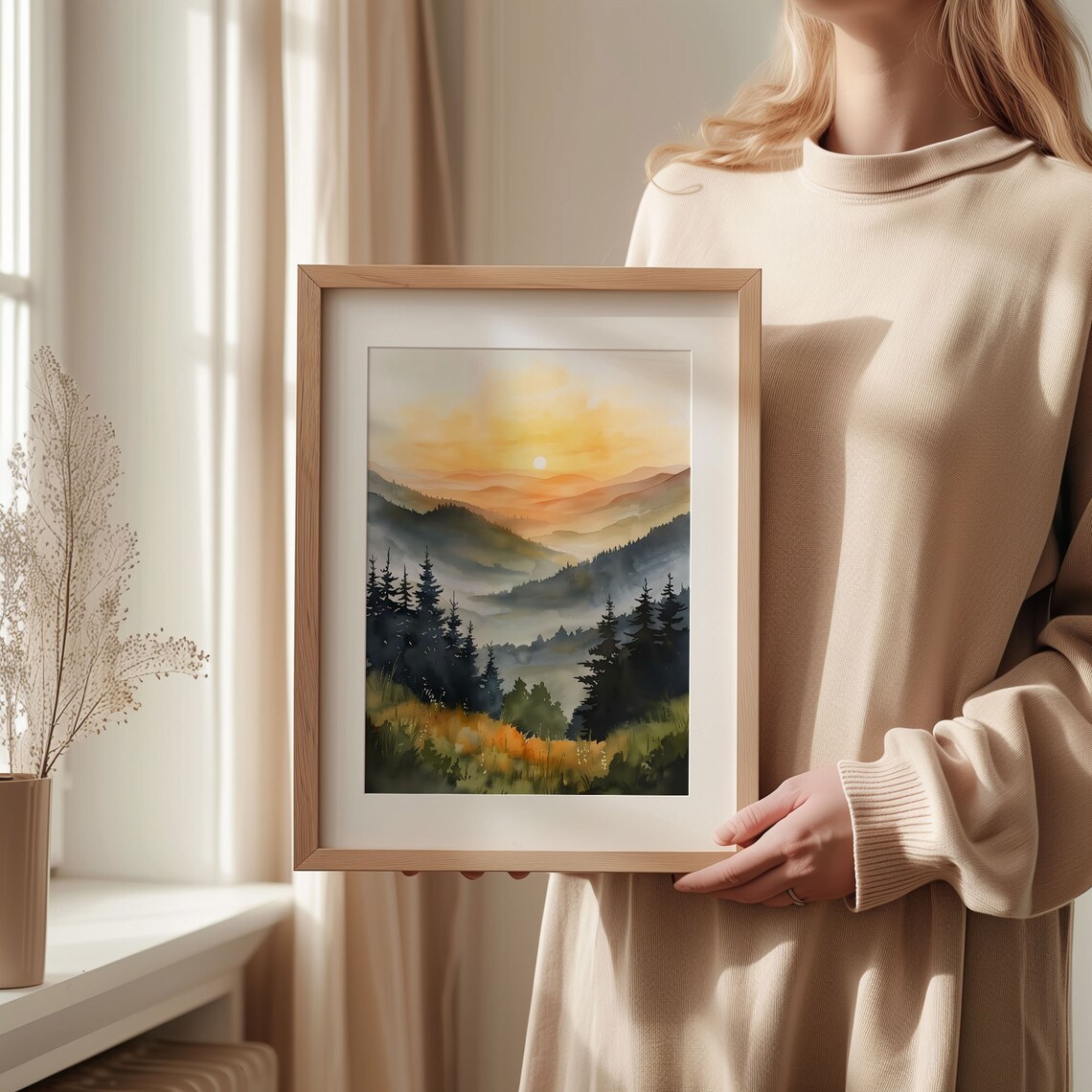 Watercolor Great Smoky Mountains National Park Art Print - Image 2