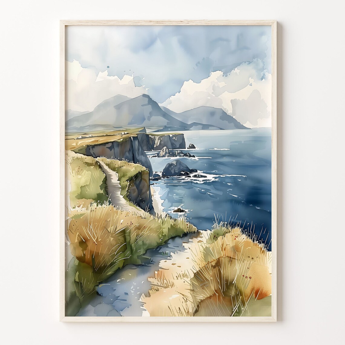 Dingle Watercolor Art Print, Irish Travel Poster